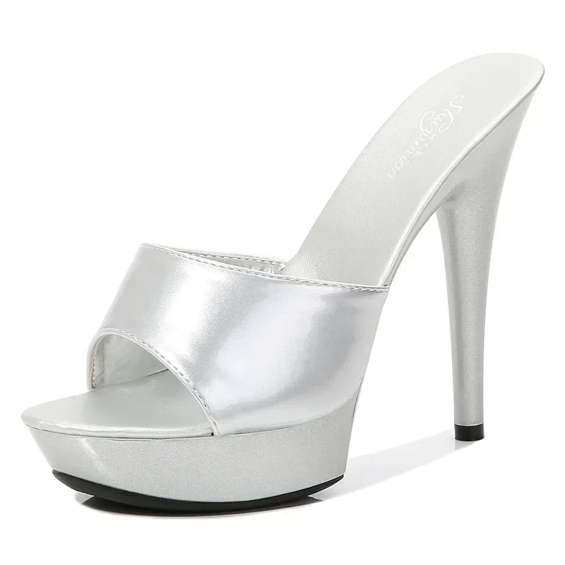 Sexy Fashion 13CM Slides Party Shoes for Woman - Empire P.E