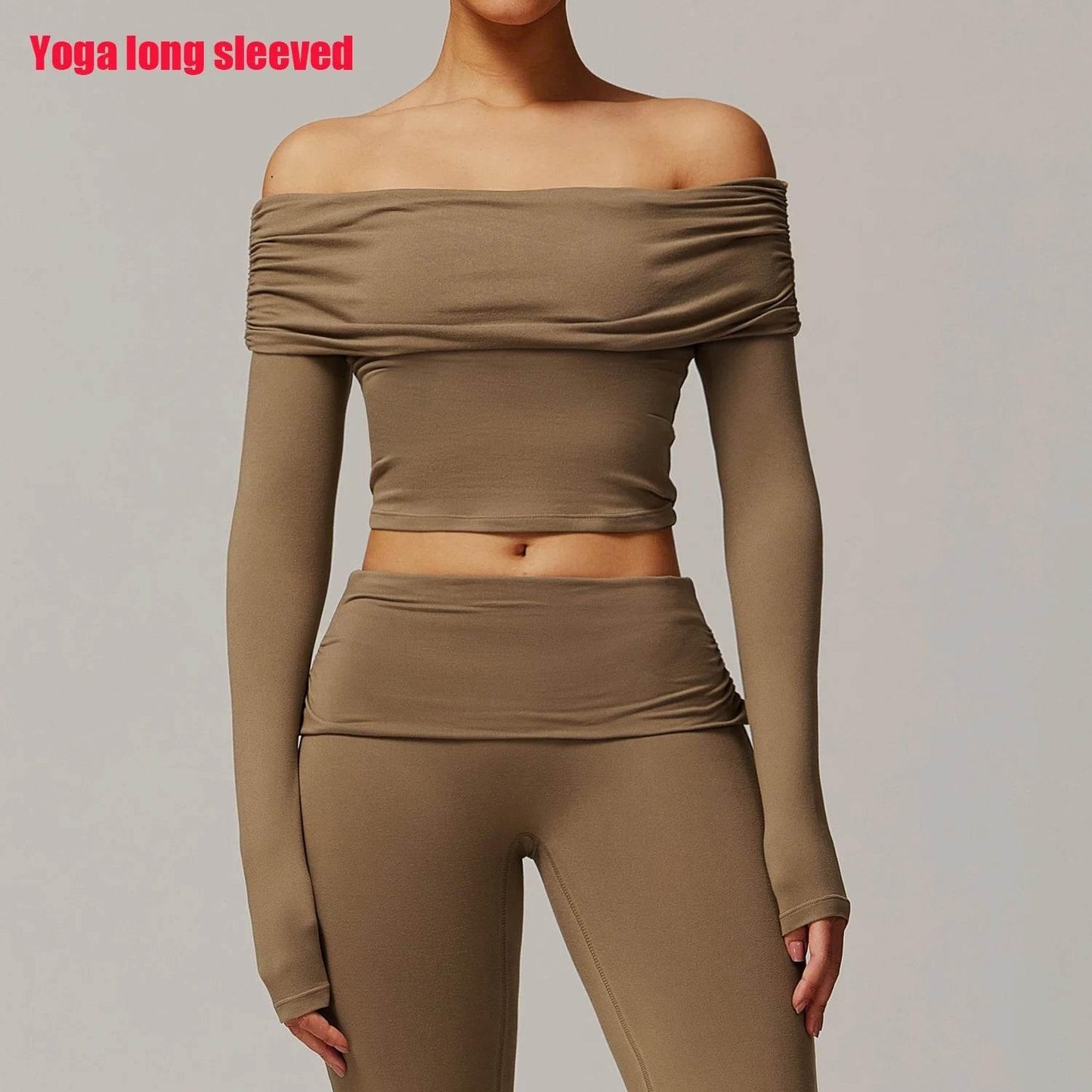 Sexy Yoga Long Sleeve Slim Fit Fitness Yoga Shirts Crop Top Women's Quick-drying Sport Tops Running Workout Women Gym Clothing - Empire P.E
