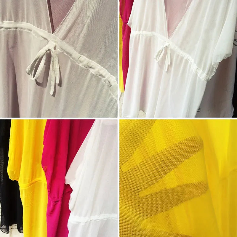 Women's Cover Up Lace Hollow Crochet Swimsuit Beach Dress