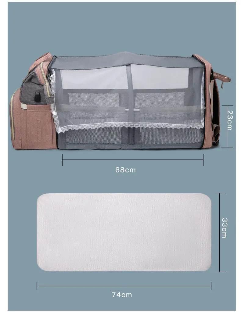 New Multifunctional Mother and Baby Bag Mom Bag Bottle Backpack Folding Sleeping Changing Bag Diaper Backpack - Empire P.E