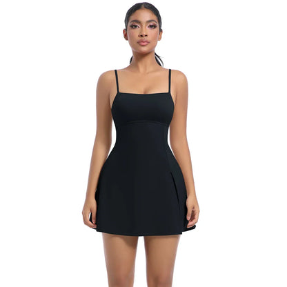 Women Yoga Tennis Skirts Gym Golf Running Sports Fitness Jumpsuit Skirt Sports Overalls Fitness Suits Gym Tracksuit Dance Skirt - Empire P.E