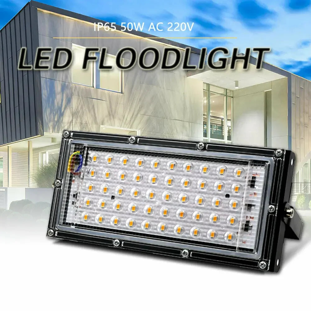 LED Floodlight Bulb 50W AC 110V 220V 230V 240V White Lamp - Empire P.E