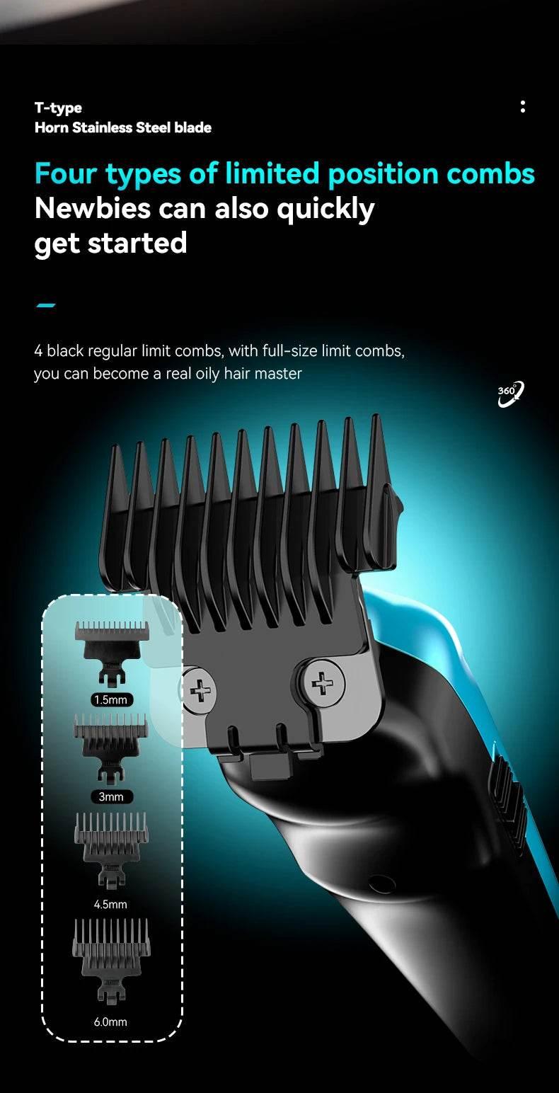 Kemei KM-1858 9000RPM 10W Hair Clipper,KM-264 Rechargeable Electric Trimmer,Original KM-T95 Shaver For Men Barber Clippers Kit - Empire P.E