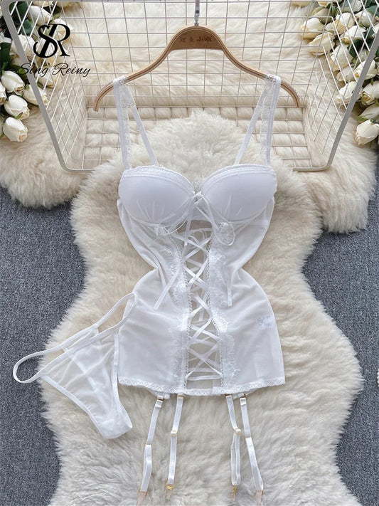 Strap Lace Up Porn Sensual Underwear Suits - Empire P.E