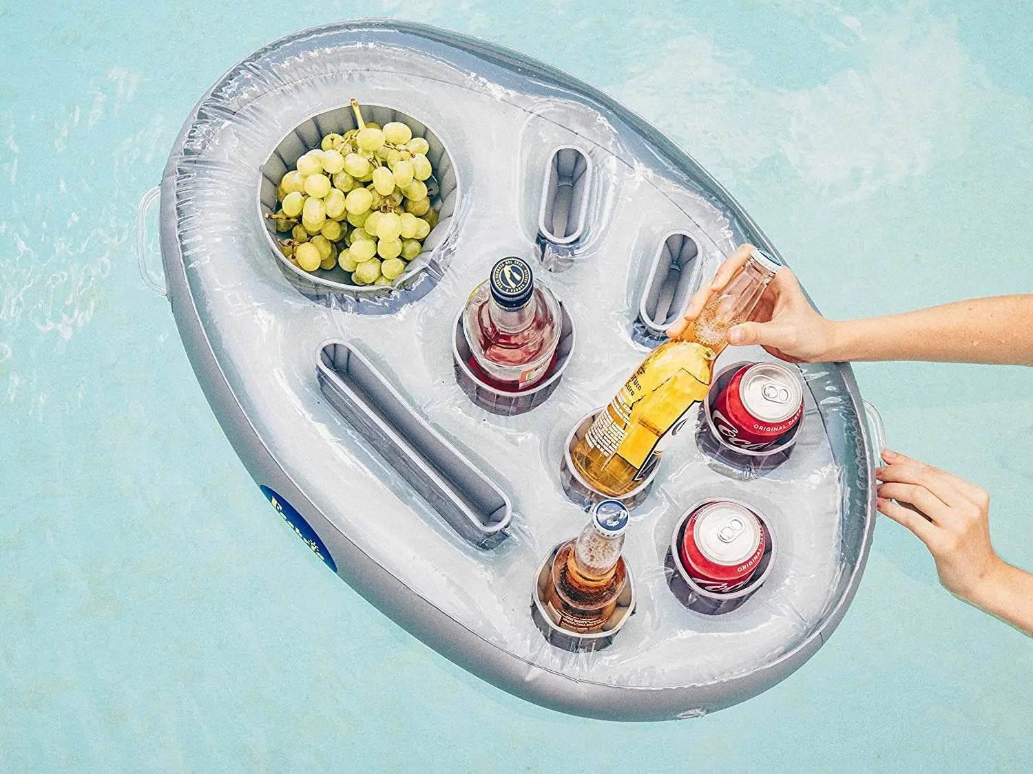 Summer Sea Bucket Cup Holder Inflatable Pool Beach Swimming Play Family Party Float Beer Drink Tray Cooler Table Toy Accessories - Empire P.E