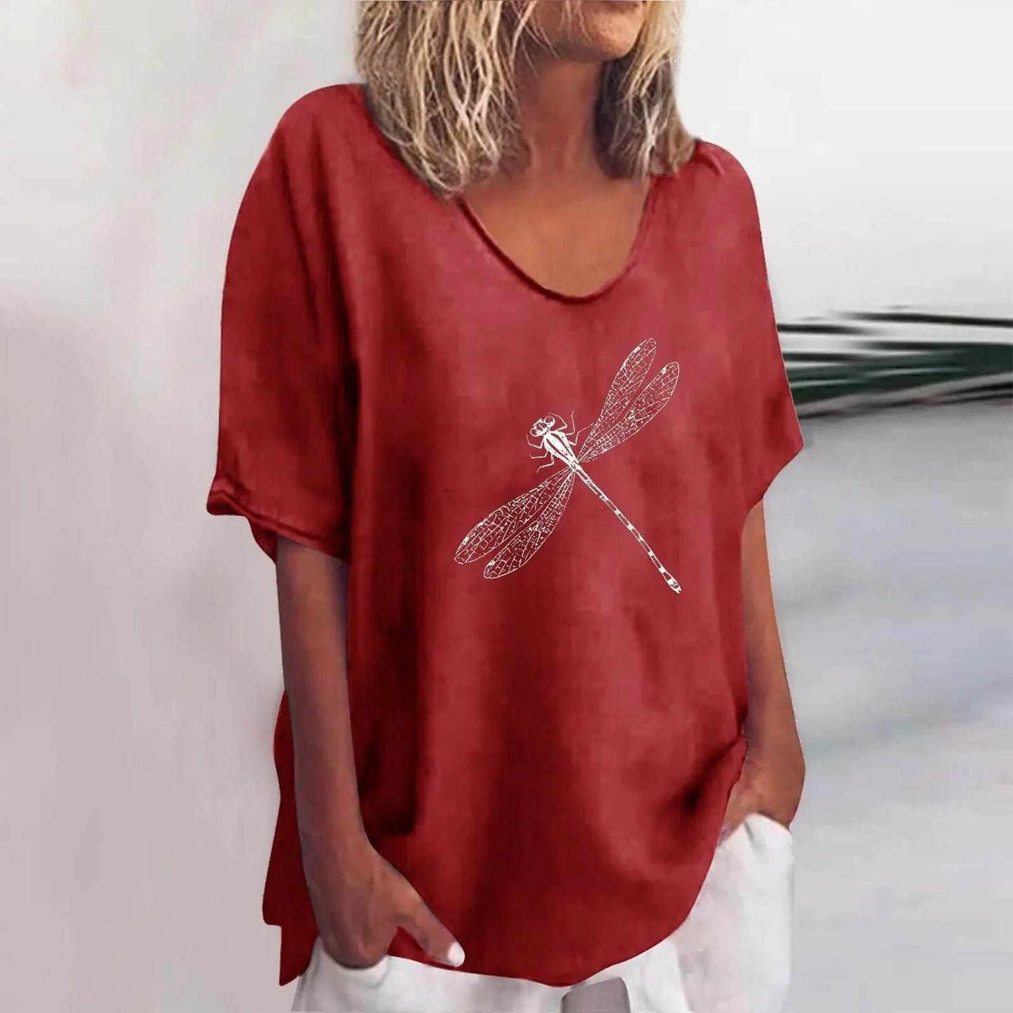New Women'S T-Shirt Summer Short Sleeve V-Neck Top Loose Casual Female Clothing Streetwear Hip Hop Tee Harajuku T Shirt Pullover - Empire P.E