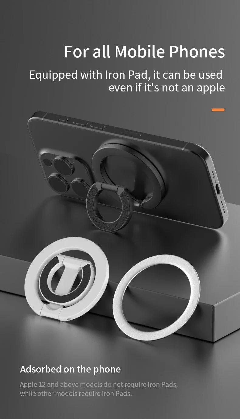 For MagSafe Double Sided Magnetic Phone Ring Holder Portable Folding Cellphones Stand Phone Accessories Support Bracket Grip Tok - Empire P.E