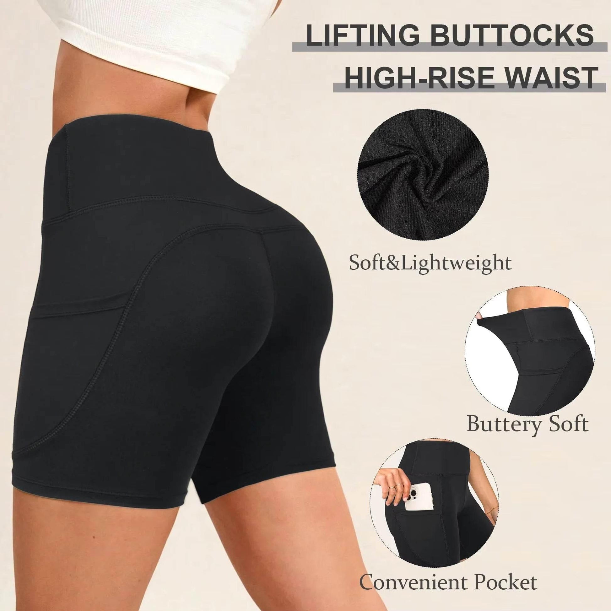 Women Sports Short High Waist Fitness Tights Women Yoga Legging Shorts Cycling Athletic Gym Running Yoga Shorts Women Sports Sho - Empire P.E