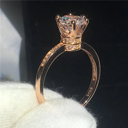 18K Rose Gold Lab Diamond Ring - Empire P.E