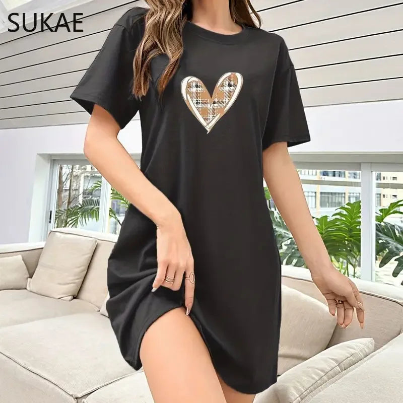 Cartoon Milk Silk Nightdress - Empire P.E