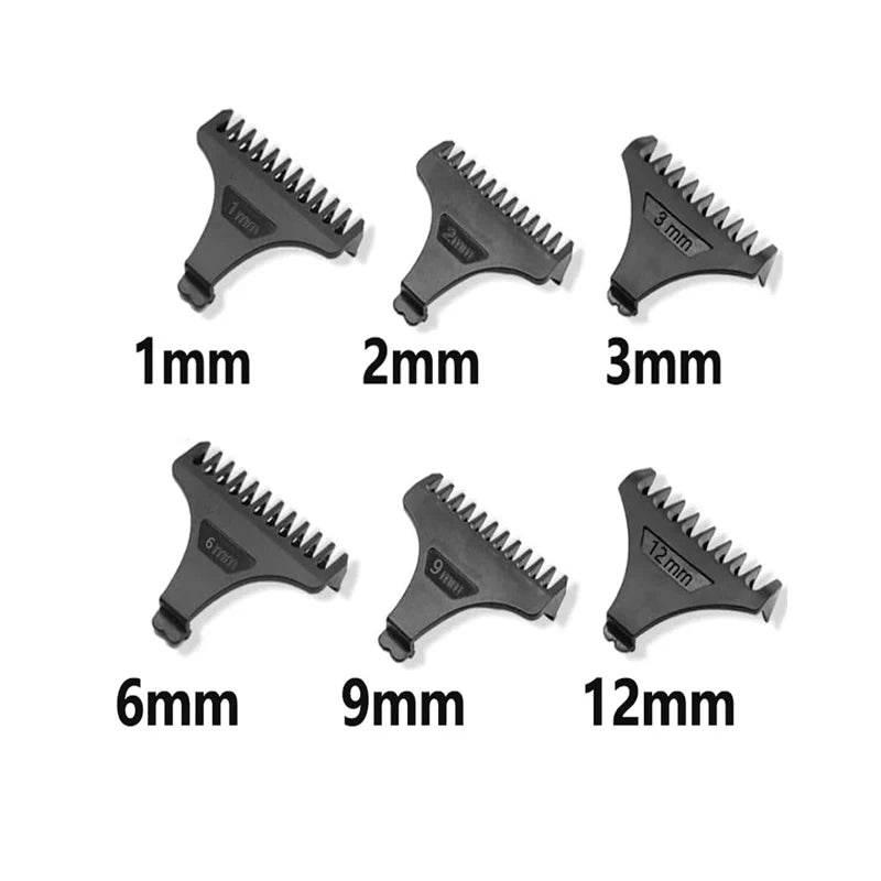 For Kemei Hair Trimmer Limit Comb Universal Black Guards Hairdresser Hair Cutting Guide for KM-5027 KM-1949 1 2 3 6 9 12mm - Empire P.E