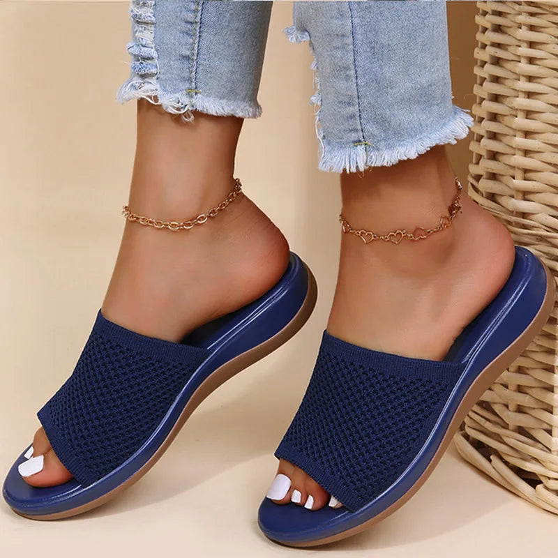 Women's Elastic Force Summer Flat Sandals