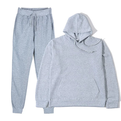 Sports Suits Fashion Tracksuit Hoodies + Pants Two Pieces Sets