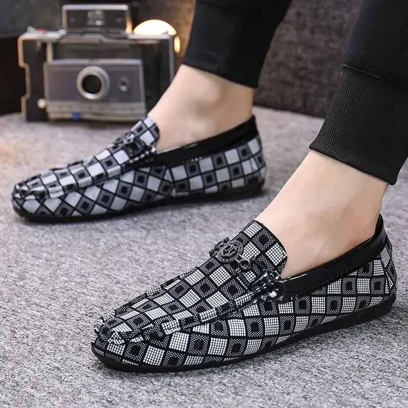 Leather Shoes for Men Round Toe Non Slip and Waterproof Loafers - Empire P.E