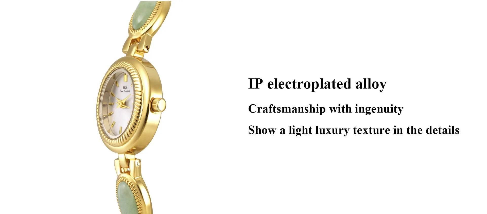 UTHAI Women's Watch Ladies Bracelet Luxury Brand Waterproof Retro Natural Dongling Stone Hotan Jade Advanced Chain Watches Gift - Empire P.E