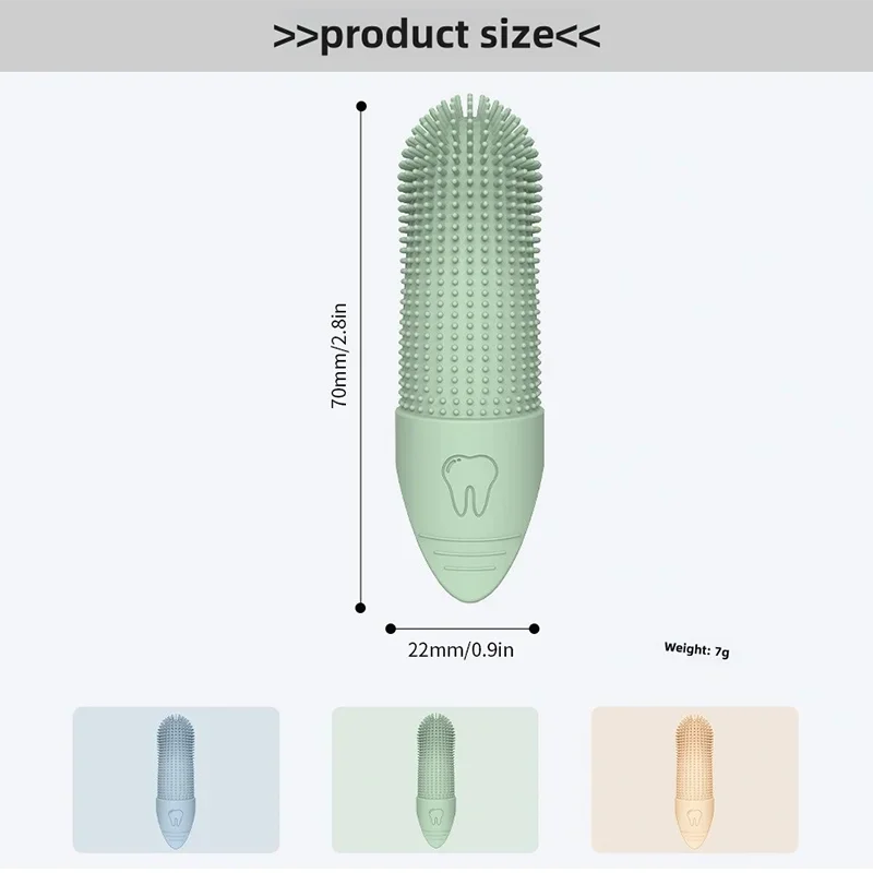 Dog Toothbrush, 360° Cleaning Finger Toothbrush for Dogs