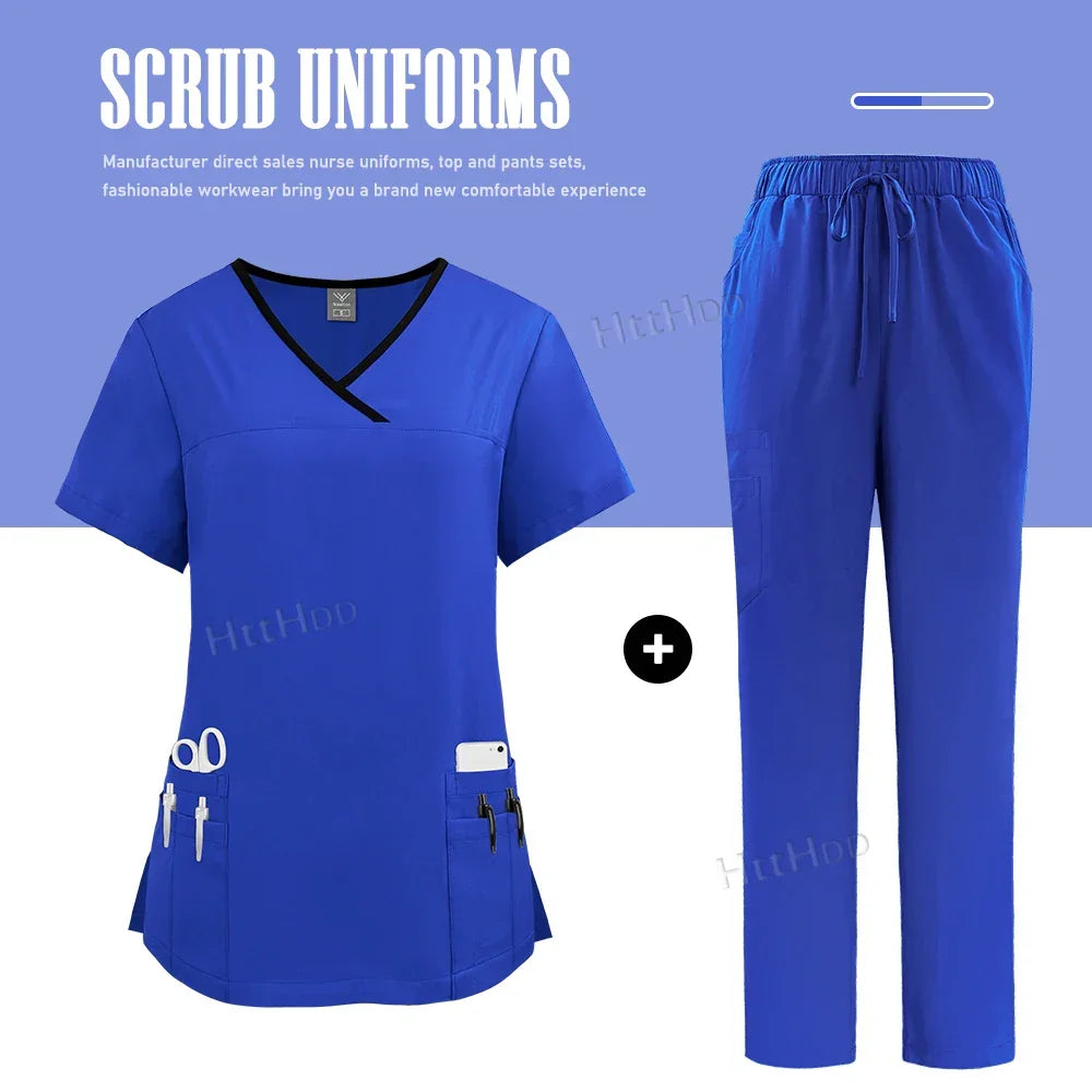 Nurse Uniform Healthcare Scrubs Set