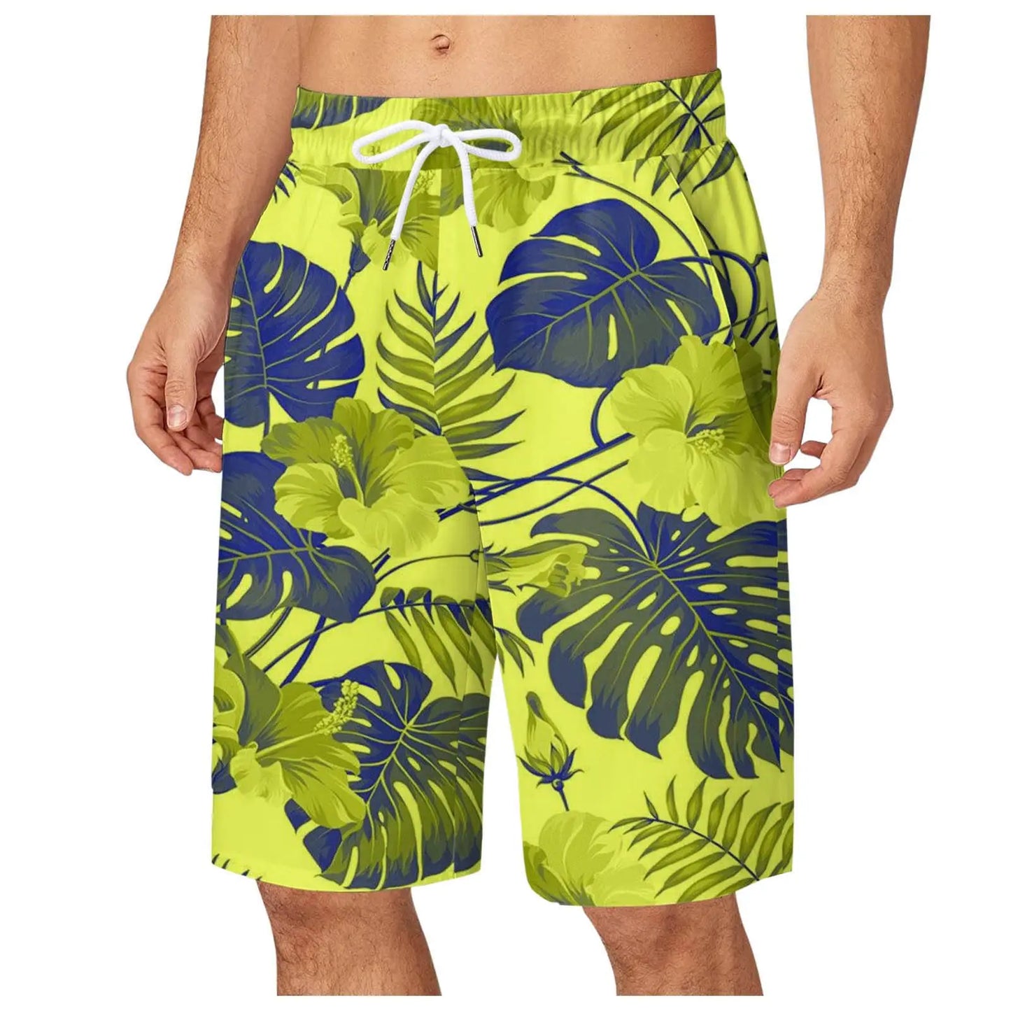 Men's Leaf Printed Sports Shorts