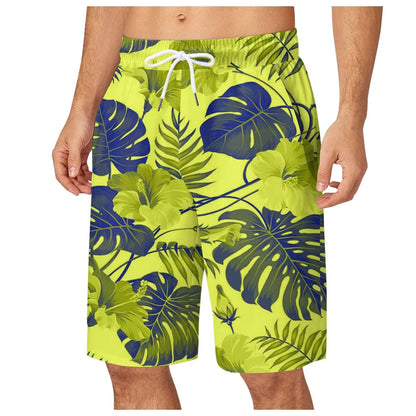 Men's Leaf Printed Sports Shorts