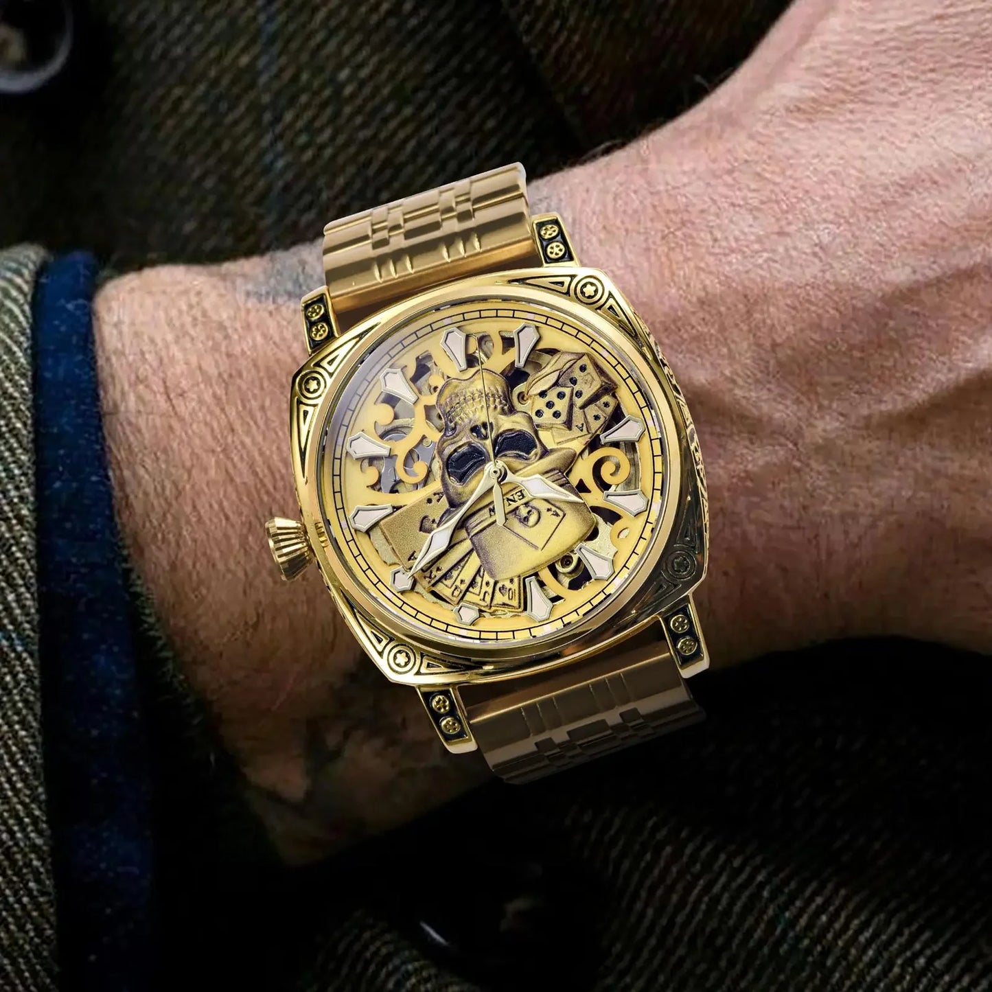 Skull Series Top Brand Luxury Gold Watch - Empire P.E