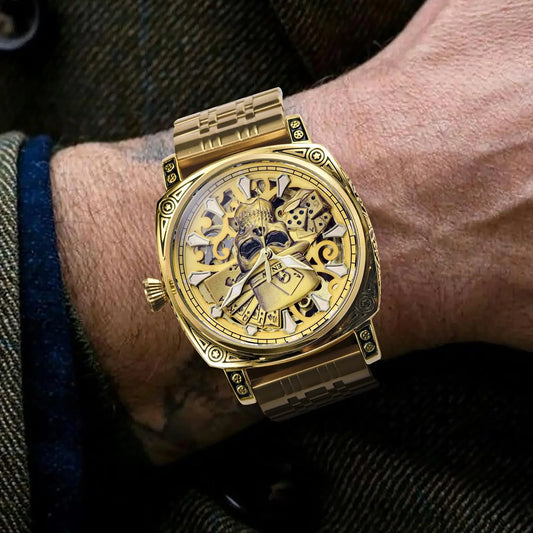 Skull Series Top Brand Luxury Gold Watch - Empire P.E