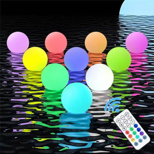16 Colors Floating Pool Lights 90cm Large Inflatable Pool Beach Ball For Water Pool Party Outdoor Balloon LED Garden Ball Light - Empire P.E