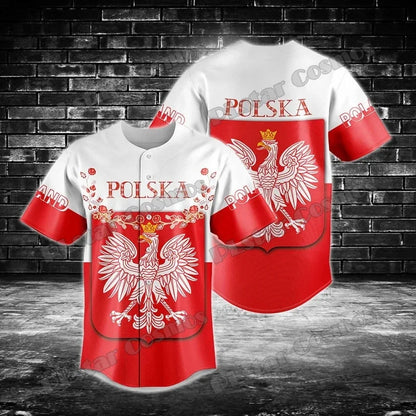 Argentina/Panama/Scotland Flag & Coat Of Arms 3D Printed Fashion Men's Baseball Shirt Street Unisex Adult Baseball Jersey KZ07 - Empire P.E