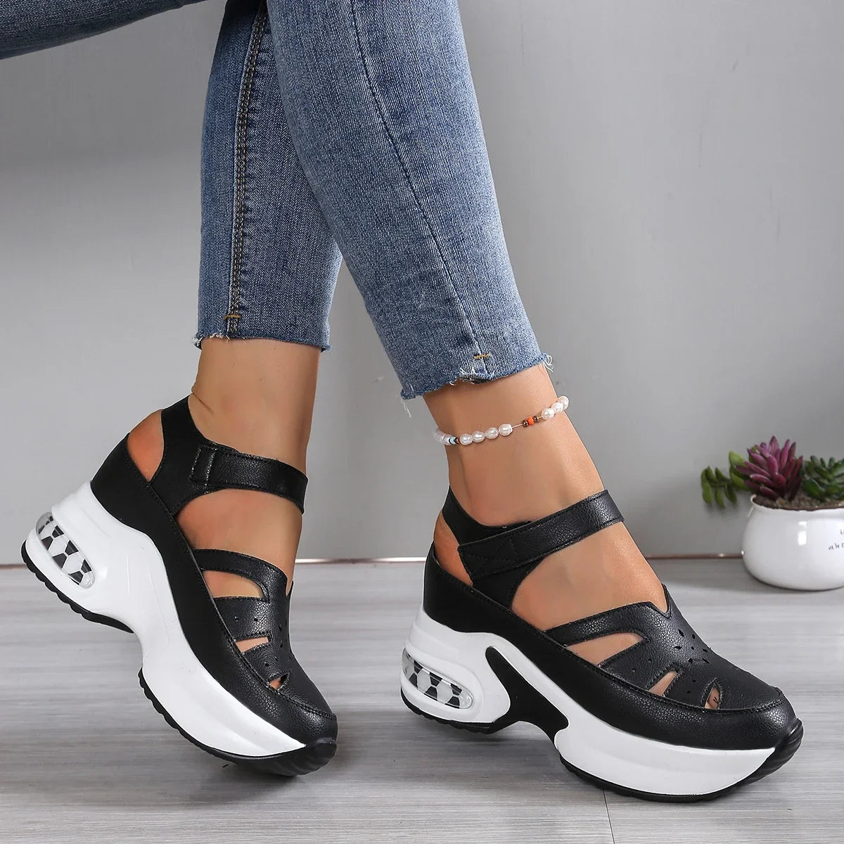 Women  Summer Solid Wedge Shoes