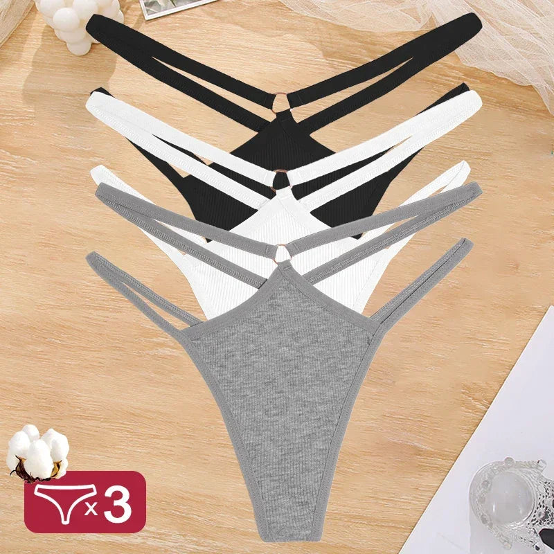 3PCS/Set Cotton Panties for Women Hollow Out - Empire P.E