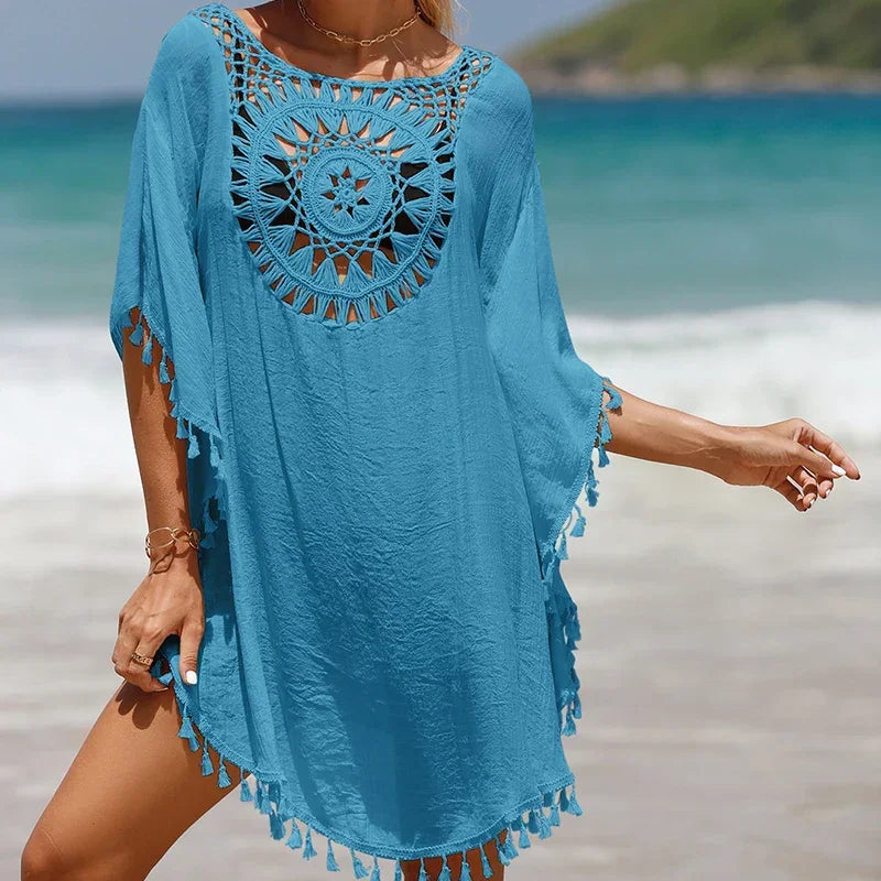 Holiday Knitting Crochet Beach Cover Ups Dress