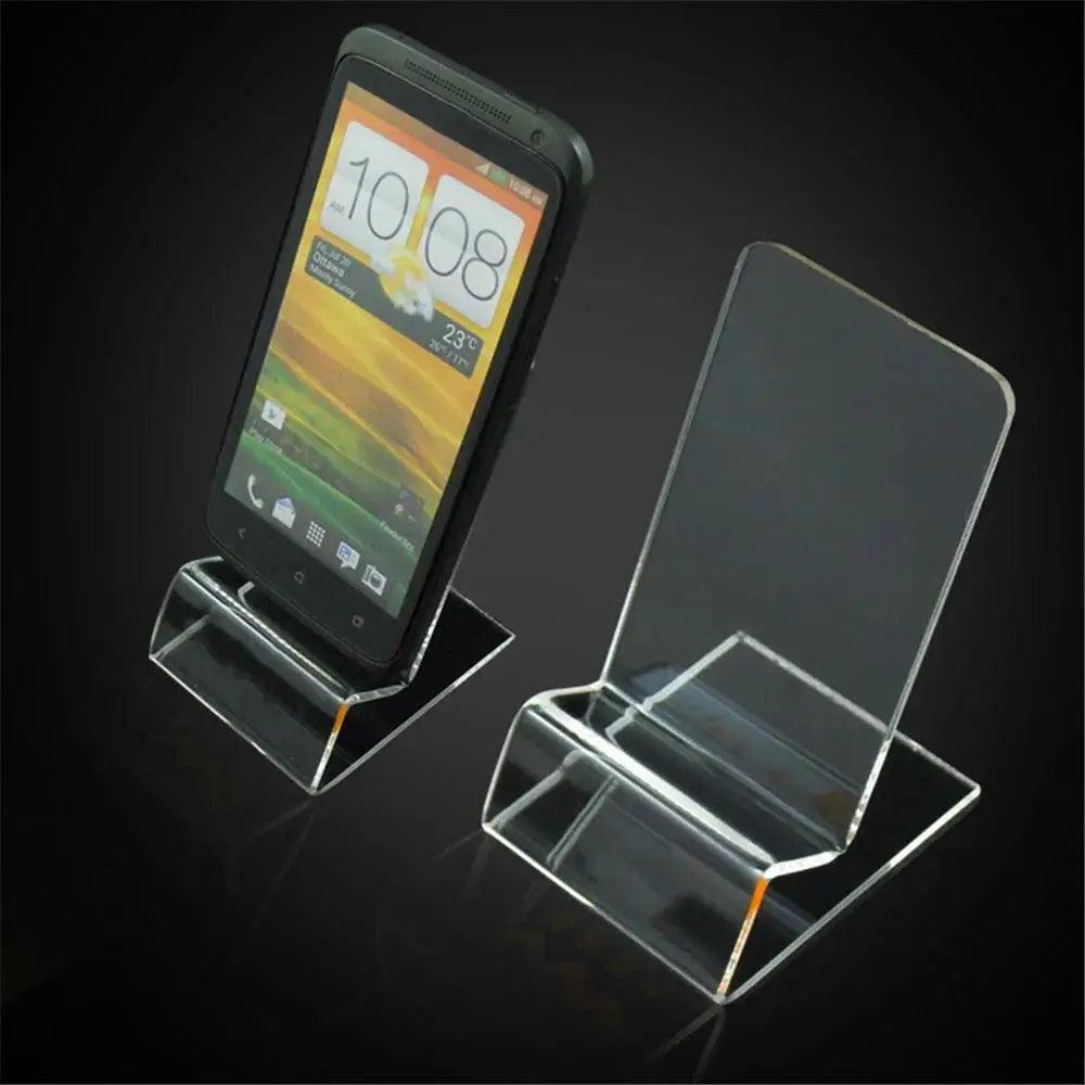 New Portable Acrylic Phone Holder Transparent Rack Stand Display Stand Desk Organizers Office Accessories Cell Phone Holder - Empire P.E