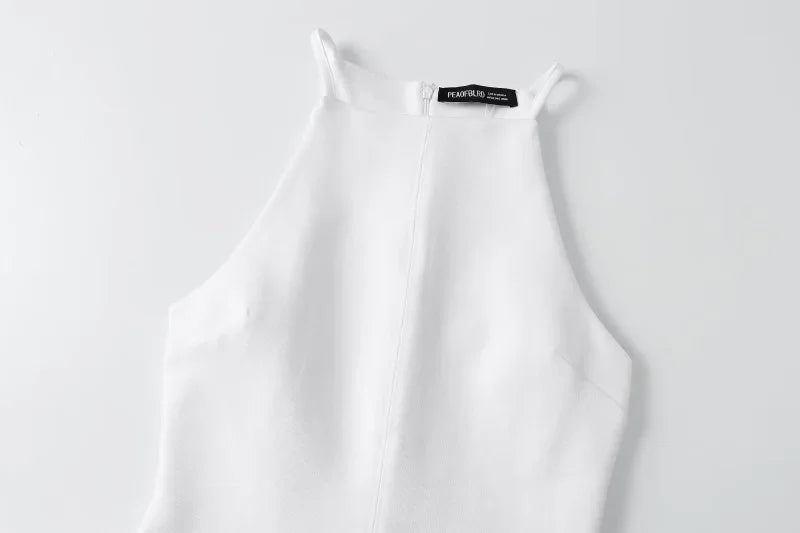 Interlock halter Dress 2024 TRAF's new sexy sleeveless - Empire P.E
