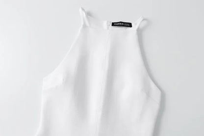 Interlock halter Dress 2024 TRAF's new sexy sleeveless - Empire P.E