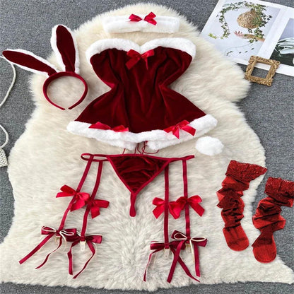 Hollow Out Cosplay Lingerie Lace Backless Jumpsuit - Empire P.E