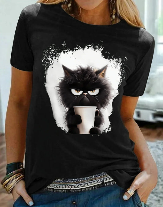 Women's Funny Cat T-Shirt