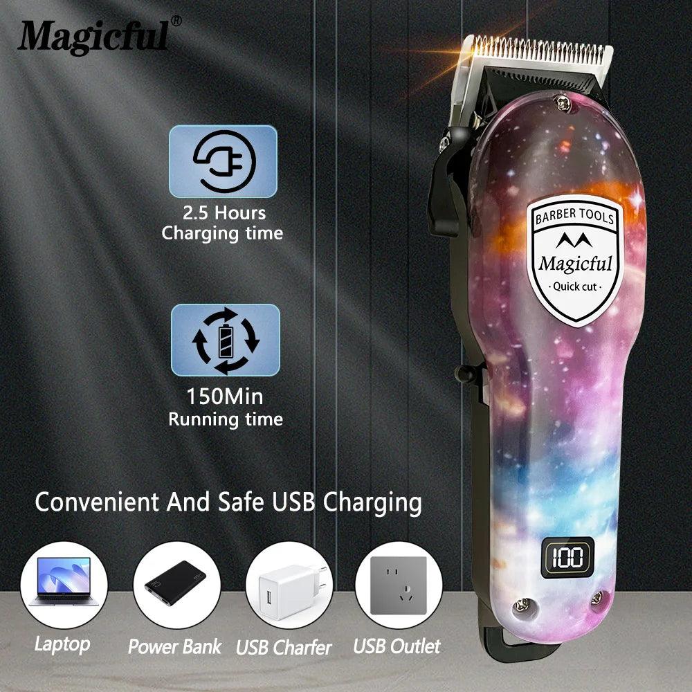 Magicful Hair Trimmer For Men Fashion Professional Hair Rechargeable Li-ion Battery - Empire P.E