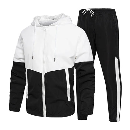 Men Tracksuit Casual Set Mens