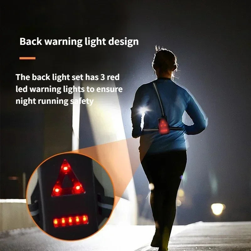 USB Jogging Light LED Chest Light Rear Warning Light