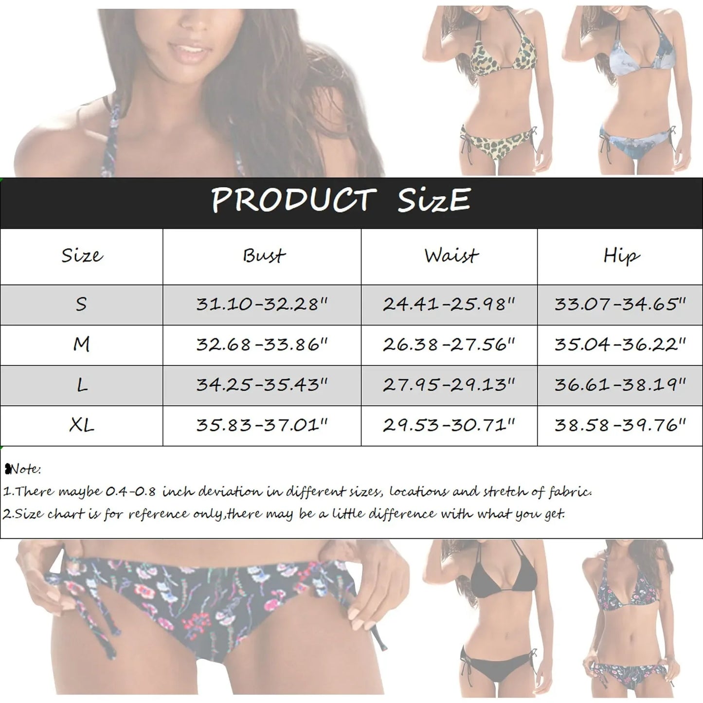2025 bikini Split Sexy Girl Printing Women's Swimsuits Without Steel Bra Tow-Piece