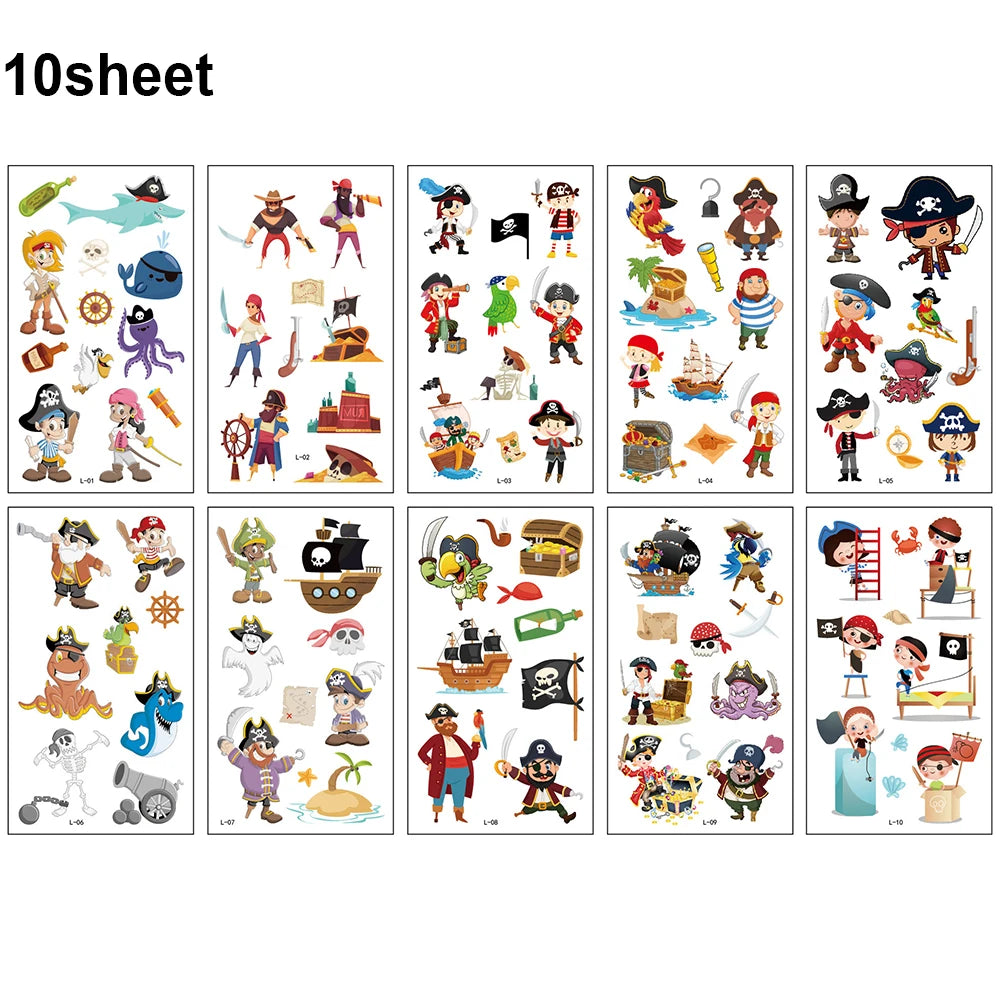 Pirate Party Decorations Dinner Plates Dessert Plates Cups Napkins Pirate Birthday Party Supplies for Kids Boys and Girls Party - Empire P.E