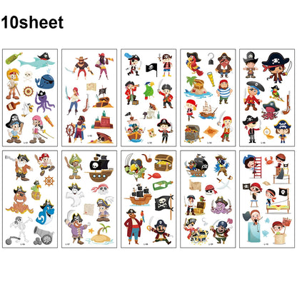 Pirate Party Decorations Dinner Plates Dessert Plates Cups Napkins Pirate Birthday Party Supplies for Kids Boys and Girls Party - Empire P.E