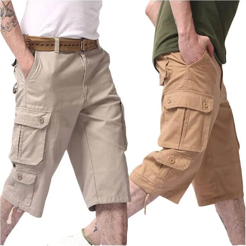 New Men's Trend Loose Large Size Cotton Shorts Multi Pocket - Empire P.E