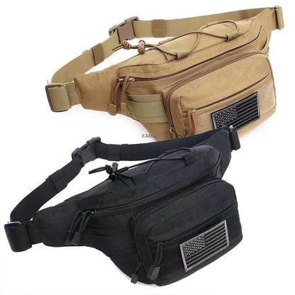 Outdoor Tactical Waist Bag 600D Nylon Oxford Outdoor EDC Fanny Pack Utility Waist Pouch Outdoor Bumbag Hunting Camping Hip Bags - Empire P.E