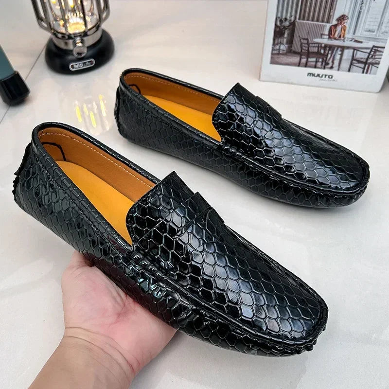New Loafers Men Handmade Leather Dress Shoes - Empire P.E