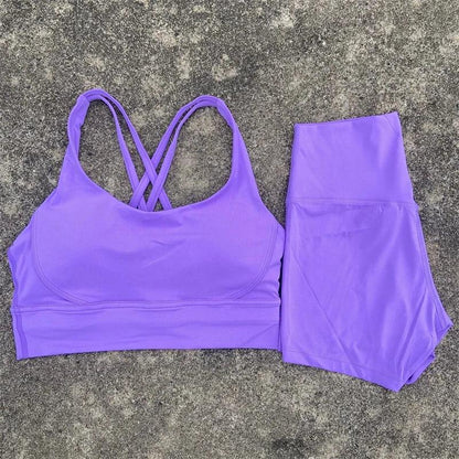 Yoga 2 Piece Gym Sports Shorts Set - Empire P.E