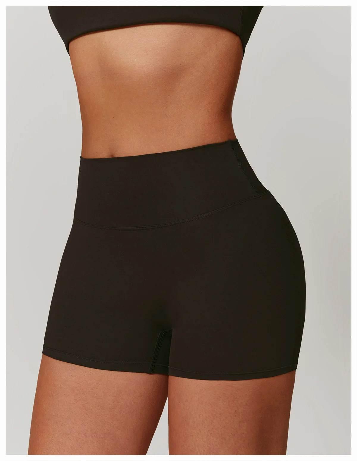 New Women Yoga Shorts High Waist Beautiful Buttocks Gym Sexy Feel V-shaped Shorts Sports Fitness Tights Push up Run Leggings - Empire P.E