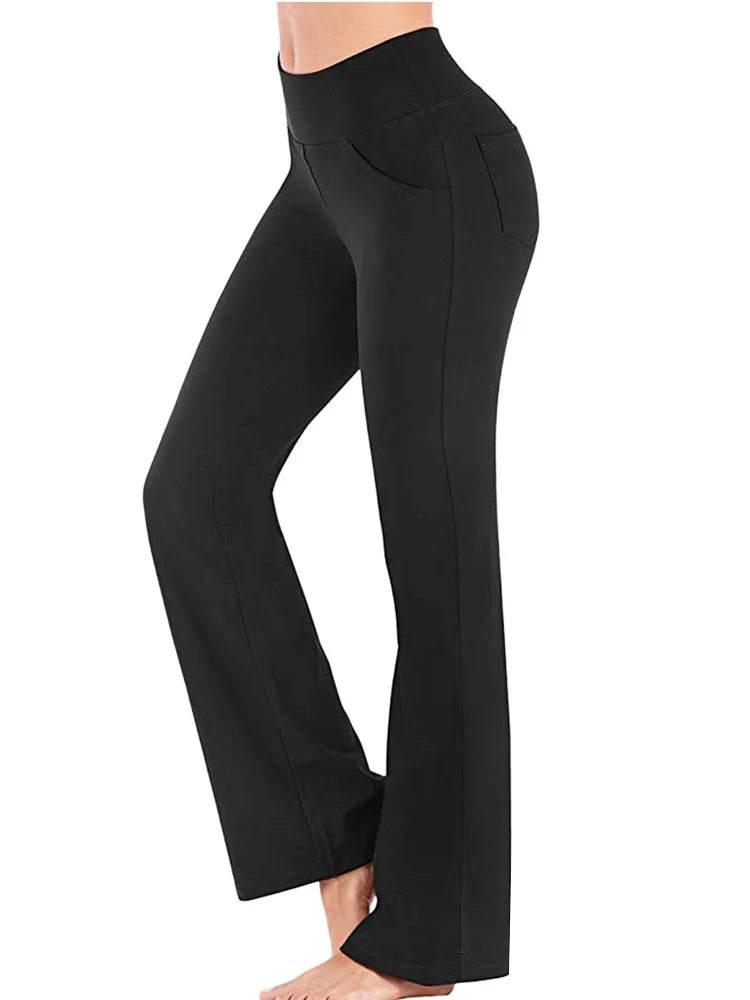 Ogilvy Mather Solid Elegant Female Lady Women's Legs Pants Palazzo Flared Wide Killer High Waist OL Ladies Career Long Trousers - Empire P.E