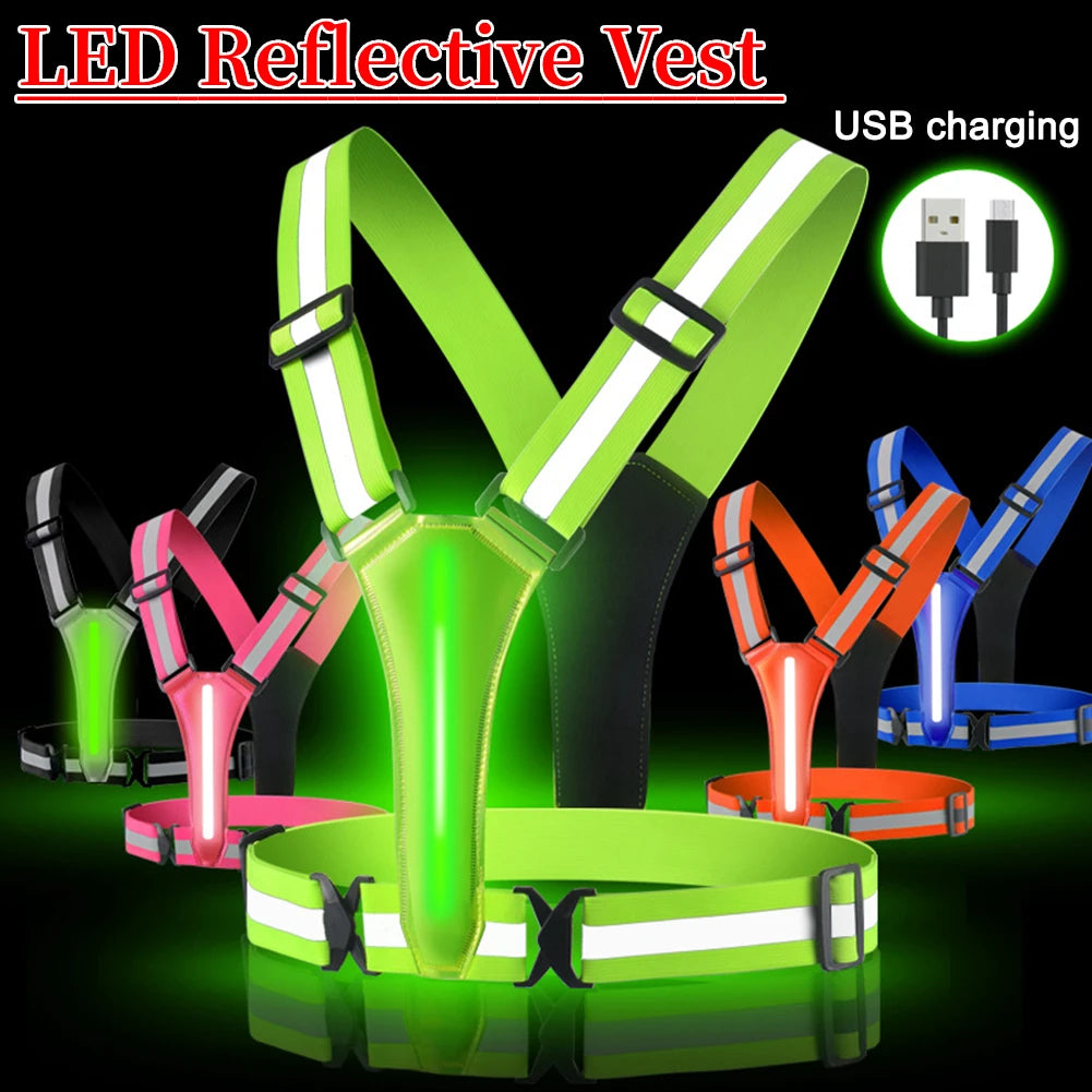 LED Reflective Light Up Running Vest