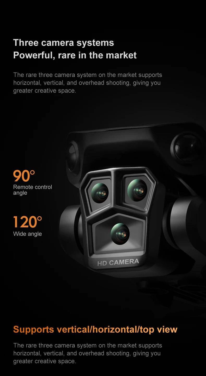 New light Flow professional UAV K6 MAX 4K HD three camera - Empire P.E