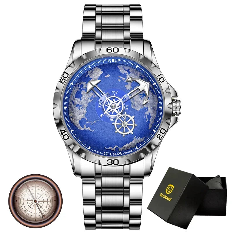 Men's Nautical Glowing Waterproof Mechanical Watch